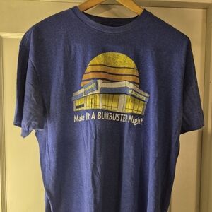 Blockbuster Video Shirt Adult Medium Blue Make It A BLOCKBUSTER Night